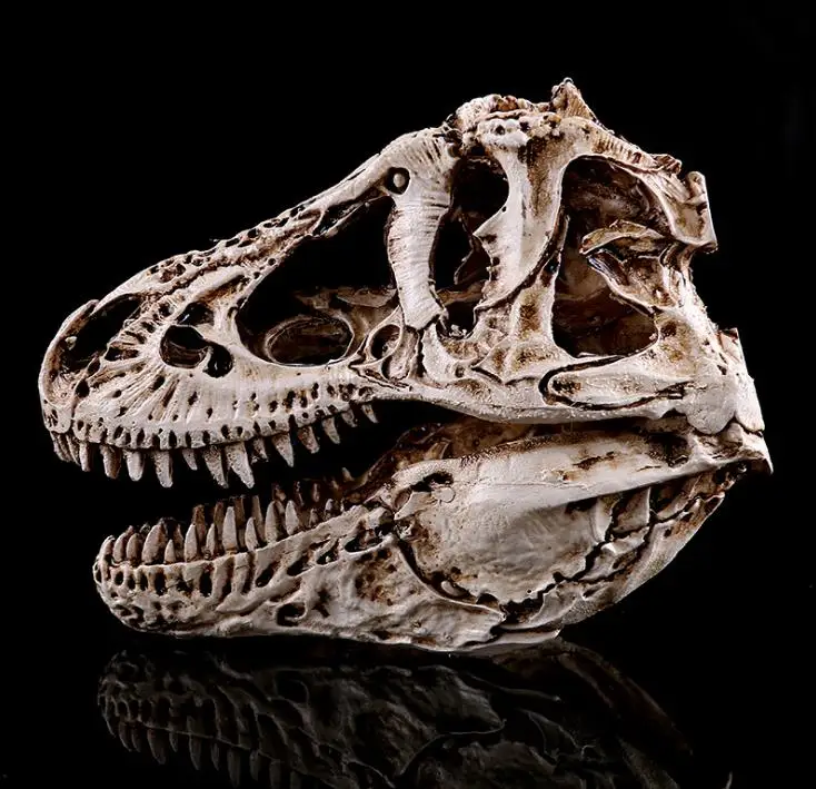 Смола Тираннозавр &quotскелетная&quot керамическая фигурка Скульптура динозавр