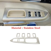 for touran 2009 2015 accessories door window glass lift control switch panel cover trim car styling stainless steel fit lhd 5pcs
