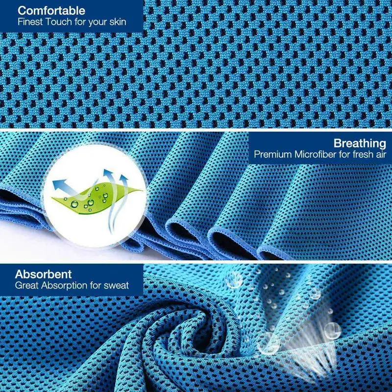 

Cool Towel 4 Pieces Ice Towel, Soft and Breathable Microfiber Quick-Drying Towel, Used for Sports and Fitness