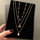 Цепочка-чокер FNIO золотистая с бабочкой, ожерелье с монетами, хороший подарок для женщин, 2021
