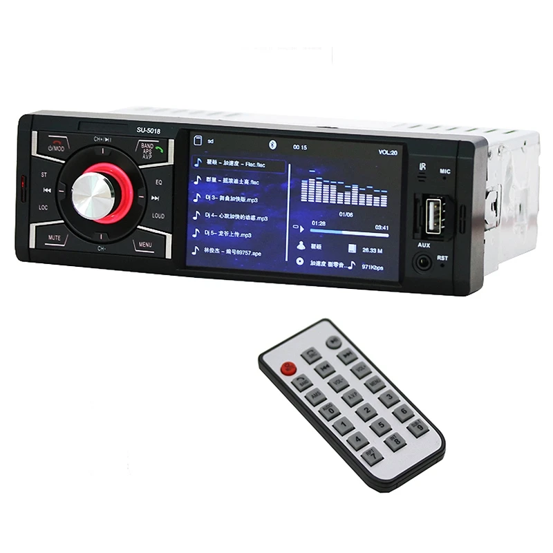 4 дюйма Пресс Экран автомобильный стерео Bluetooth 1 Din FM Радио Стерео MP5 плеер USB/SD