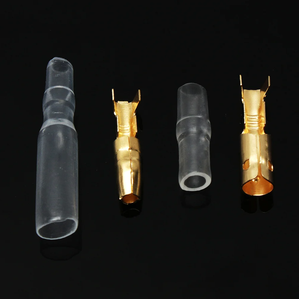 50 компл 3 9 мм штекерно мотоцикл соединительные клеммы розетка с изоляционная