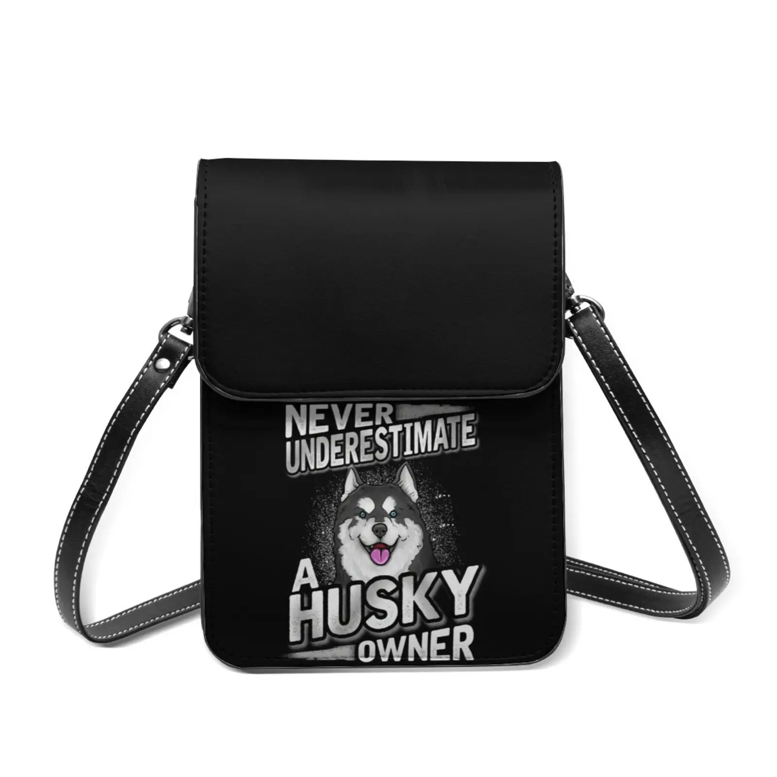 

Siberian Husky Shoulder Bag Woman Fashion Mobile Phone Bag Stylish Leather Travel Bags