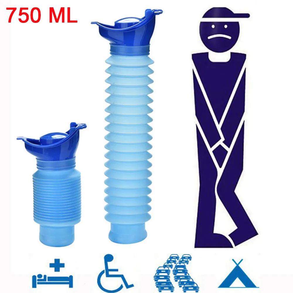 

Portable Adult Urinal Camping Travel Car Urination Pee Toilet Urine Help Men Toilet For Travelling Or Camping Reusable 750ml