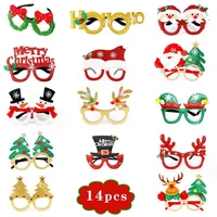 decorations christmas ornament glasses set holiday adult children christmas gift hat head buckle hoop clap ring bracelet
