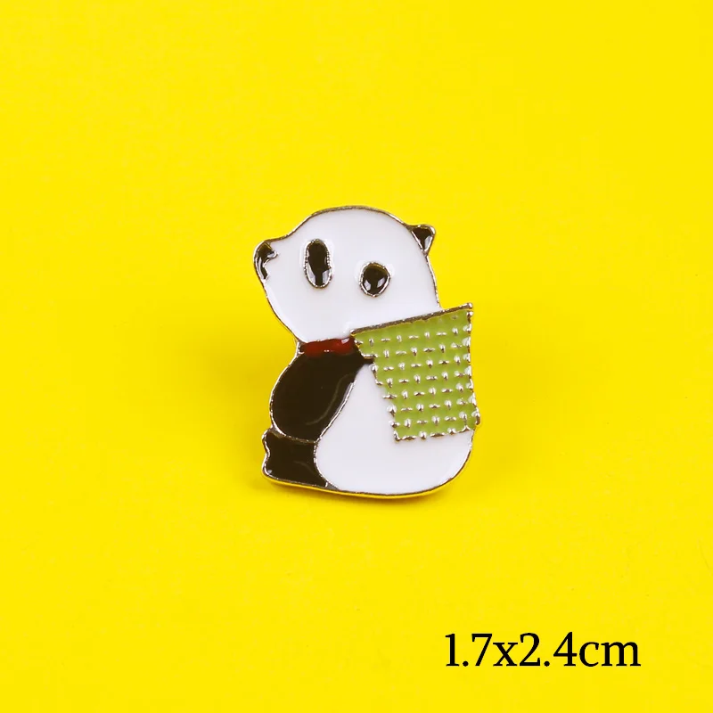 Lovely Animals Pins And Brooches Panda Bear Zinc Alloy Pin Badges Hat Backpack Accessories Lovers jewelry Gift for lover | Дом и сад