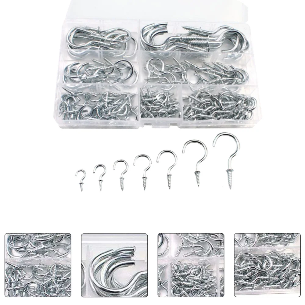 

1 Box Question Mark Shape Hooks Cup Hook Kitchen Hooks Screw Hanging Hook