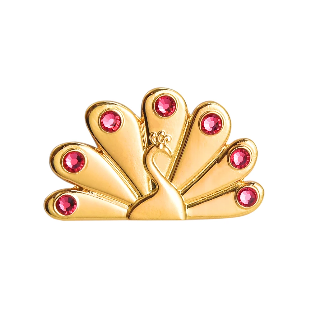 

Peacock Ladybugs Pins Pink Enamel Crystal Brooch Anime Cosplay Badge Women Party Fashion Jewelry Pin for Kids Christmas Gift