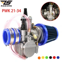 zs racing motorcycle pwk carburetor adapter air filter one set for 21 24 26 28 30 32 34mm 4t stroke 50cc 250cc moto