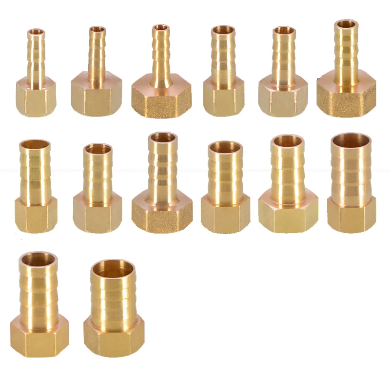 

Brass Pipe Fitting 6/8/10/12/14/16~32mm Hose Barb Tail 1/8" 1/4" 3/8" 1/2" 3/4" 1" BSP Female Connector Jointer Coupler Adapter