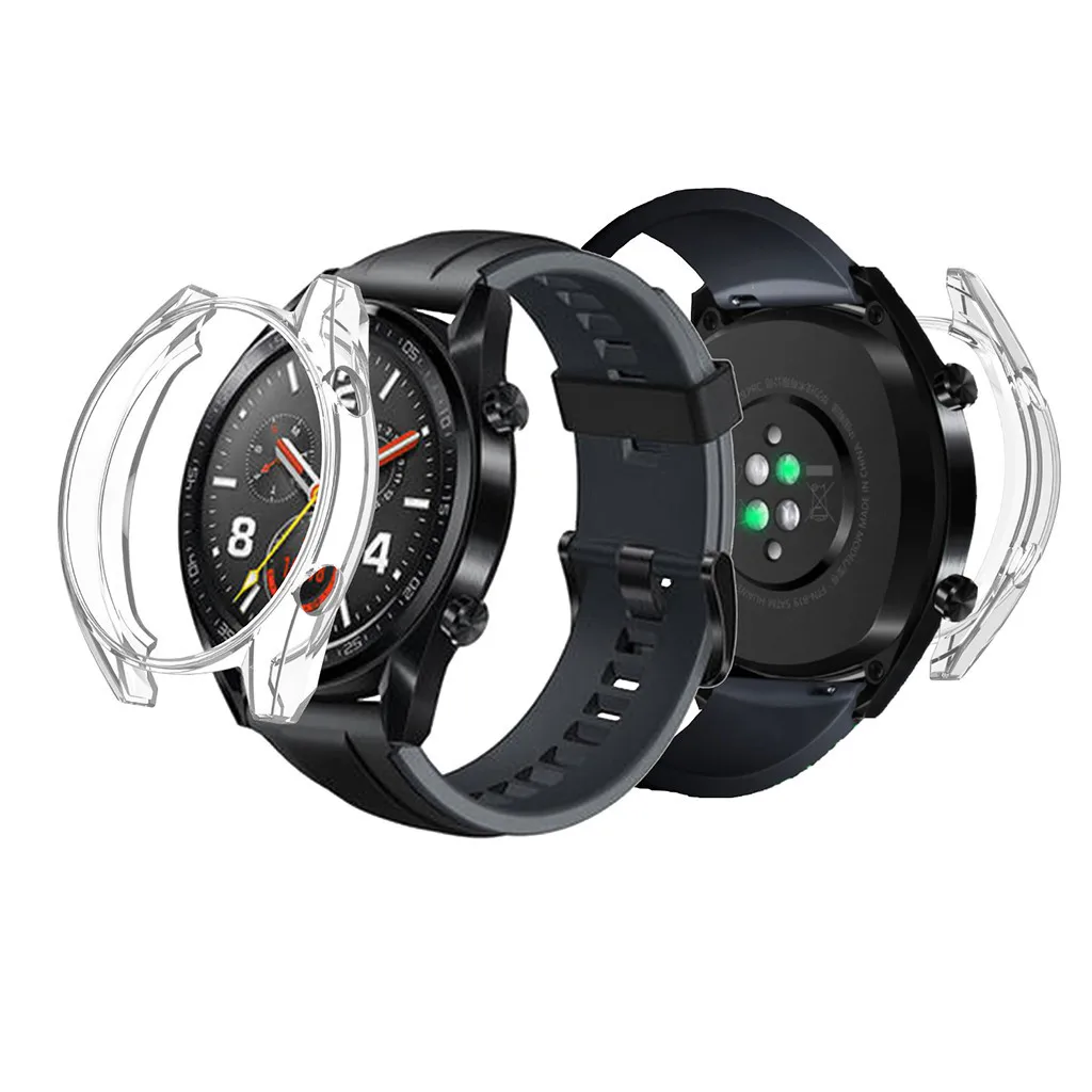 Чехол Ouhaobin для Huawei Watch GT 46 мм с защитой экрана ультратонкий прозрачный мягкий