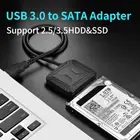 1 шт. USB 3,0 на SATA адаптер конвертер кабель для подключения жесткого диска Ультра Жесткий ABS корпус быстро 5 Гбитс-кабель с адаптером для 2,5 дюймов HDDSSD