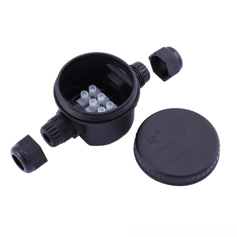 

Водонепроницаемая внешняя 2-сторонняя электрическая распределительная коробка для подземных кабельных линий проводов защита шнура питания