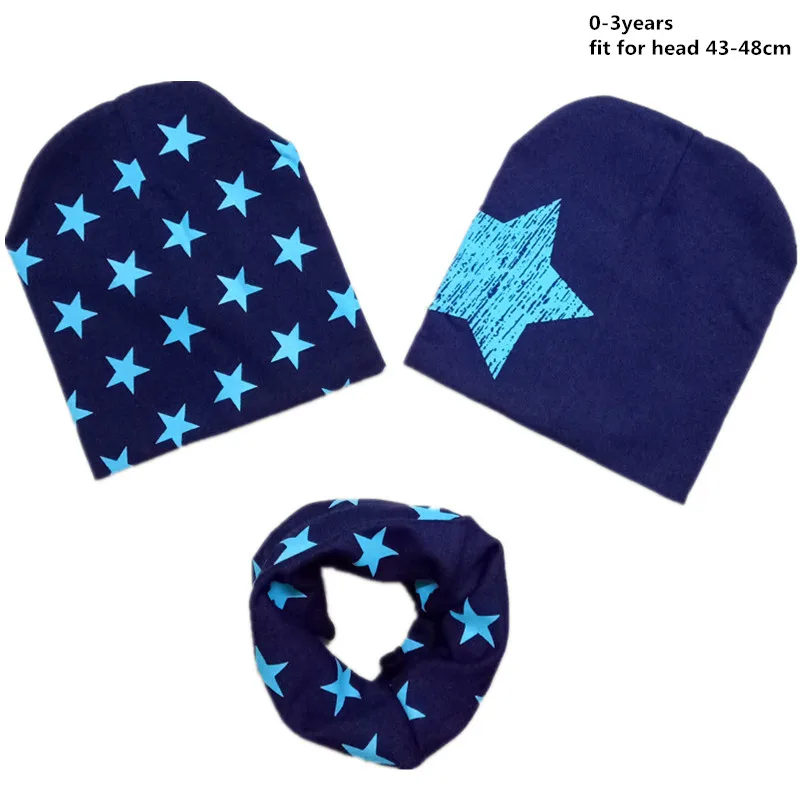 Демисезонные хлопковые облегающие шапки со звездным рисунком костюм для