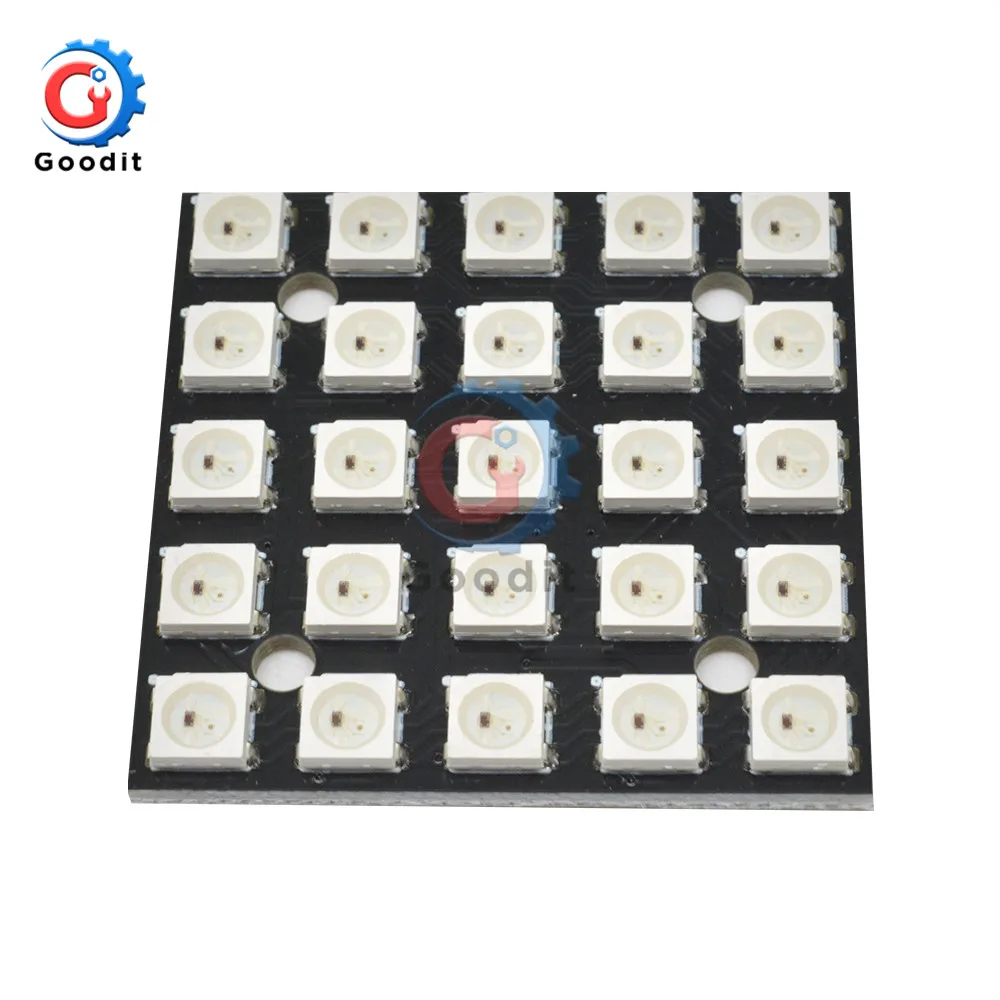 Светодиодная печатная плата WS2812 WS2812B RGB SK6812 RGBW 5050 8/16/25 бит матричная панель 5x5