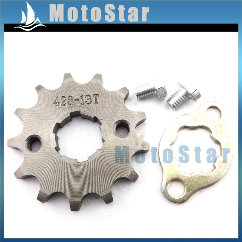 428 13 зуб 20 мм передняя цепная Звездочка для 50cc 70cc 90cc 110cc 125cc 140cc 150cc 160cc двигатель ATV