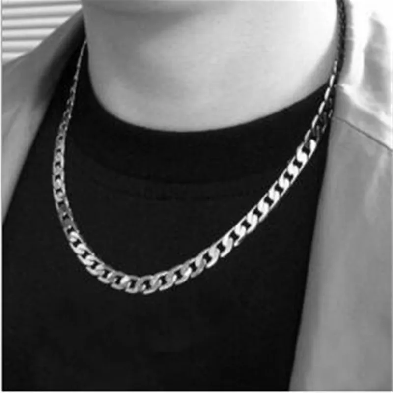 WKOUD Menswear ожерелье из нержавеющей стали в стиле панк цепочка хип-хоп кубинская