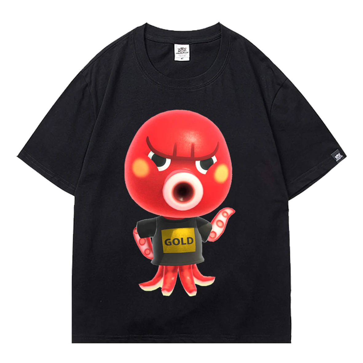 

Funny Game Animal Crossing Print Casual Men Teen T-shirt Fashion Short Sleeve Tee Tops Cute O-Neck T Shirt T-shirts Streetwear