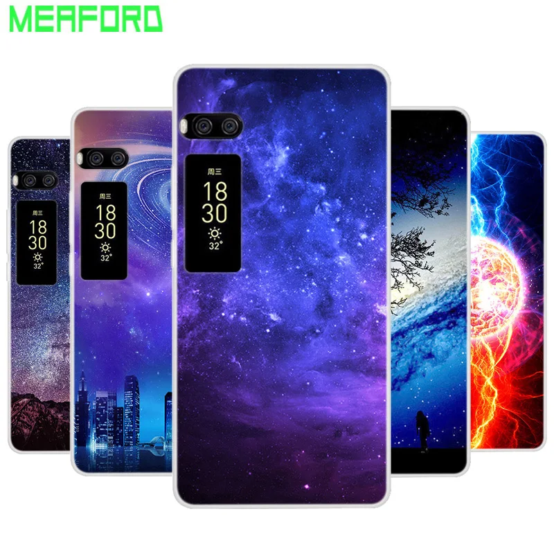 Силиконовый чехол для Meizu Pro 7 Pro7 Plus мягкая задняя крышка с художественным принтом
