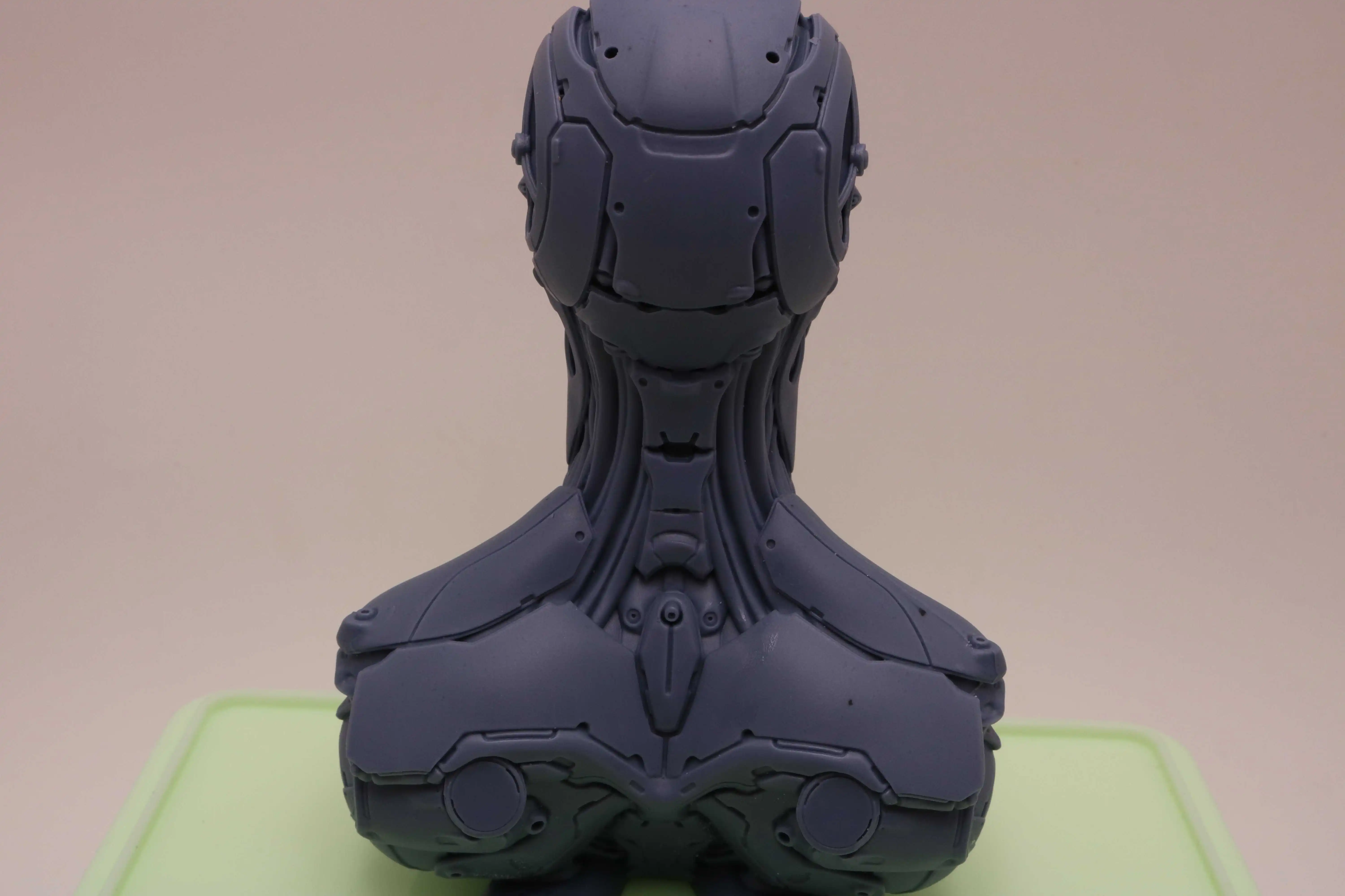 Смола литье под давлением Cypunk стиль скелет мех грудь белая модель мертвая