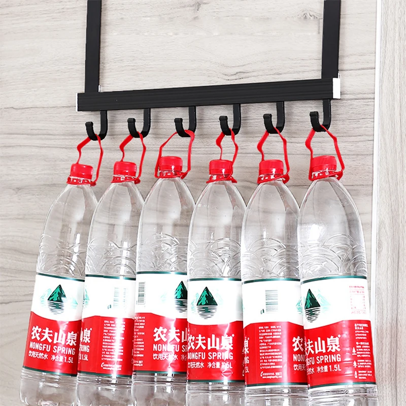 

Punch-free Door Hanging Hooks Space Aluminum Door-back Wall Hanger Clothes Coats Shelf Handbag Towel Rack Keys Ties Caps Holder