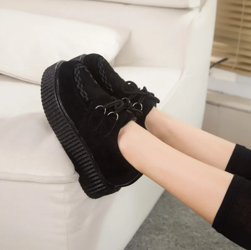 

Women Shoes Plus Size Women Flats Shoes Woman Platform Espadrilles New Female Suede Lace Up Comfort Ladies Shoes 663