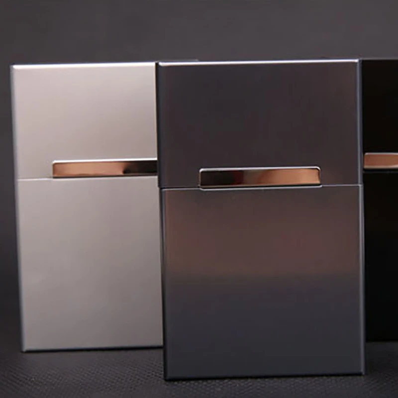 

Magnetic Clamshell Cigarette Case High-end Boutique Pure Aluminum 20-piece Corrosion-proof Metal Simplicity Cigarette Case Gift