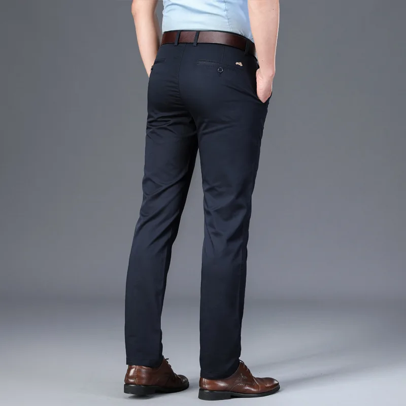 

Summer classic car casual pants men's pants loose straight elastic large summer thin business formal middle-aged trousers