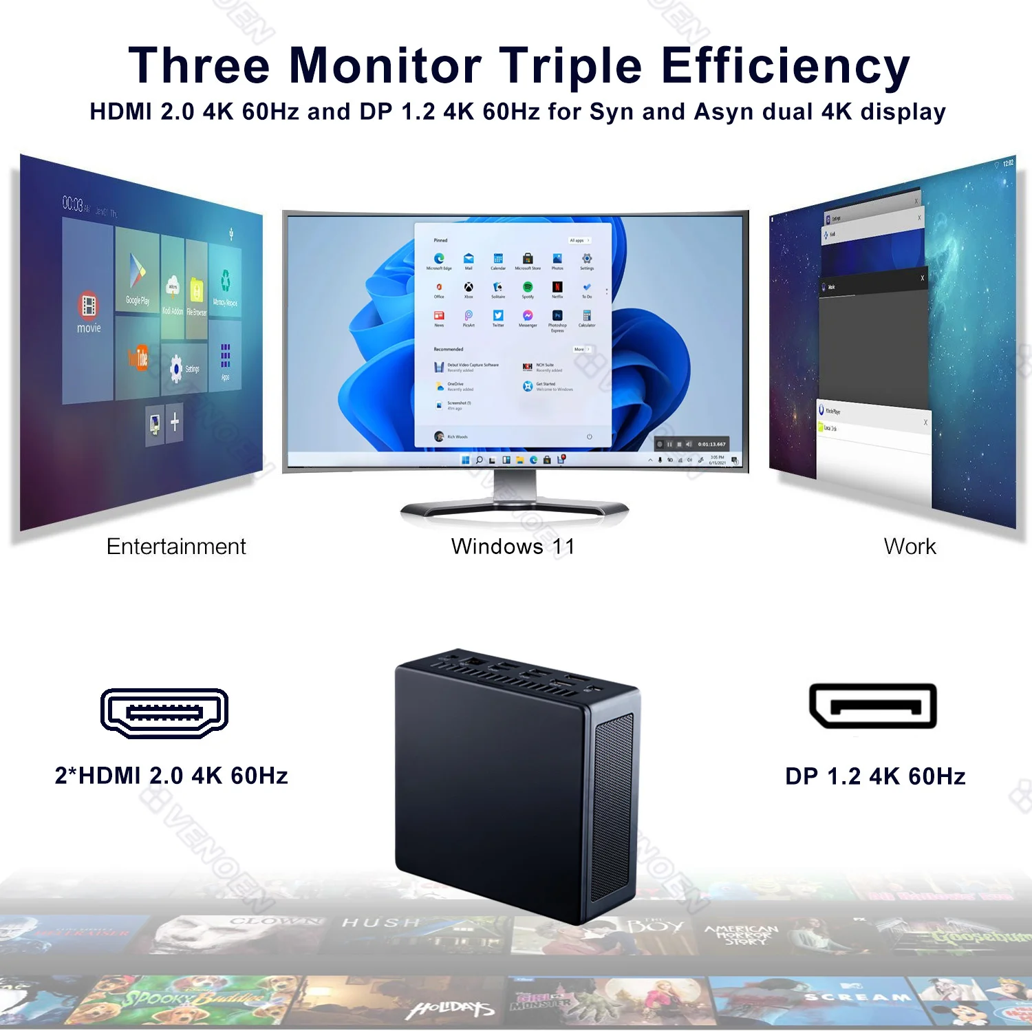 NUC Мини ПК i7 1165G7 i5 1135G7 Thunderbolt 4 Windows 11/10 Linux i3 1115G4 NVMe SSD 2 * HDMI DP 8K UHD WiFi BT игровой
