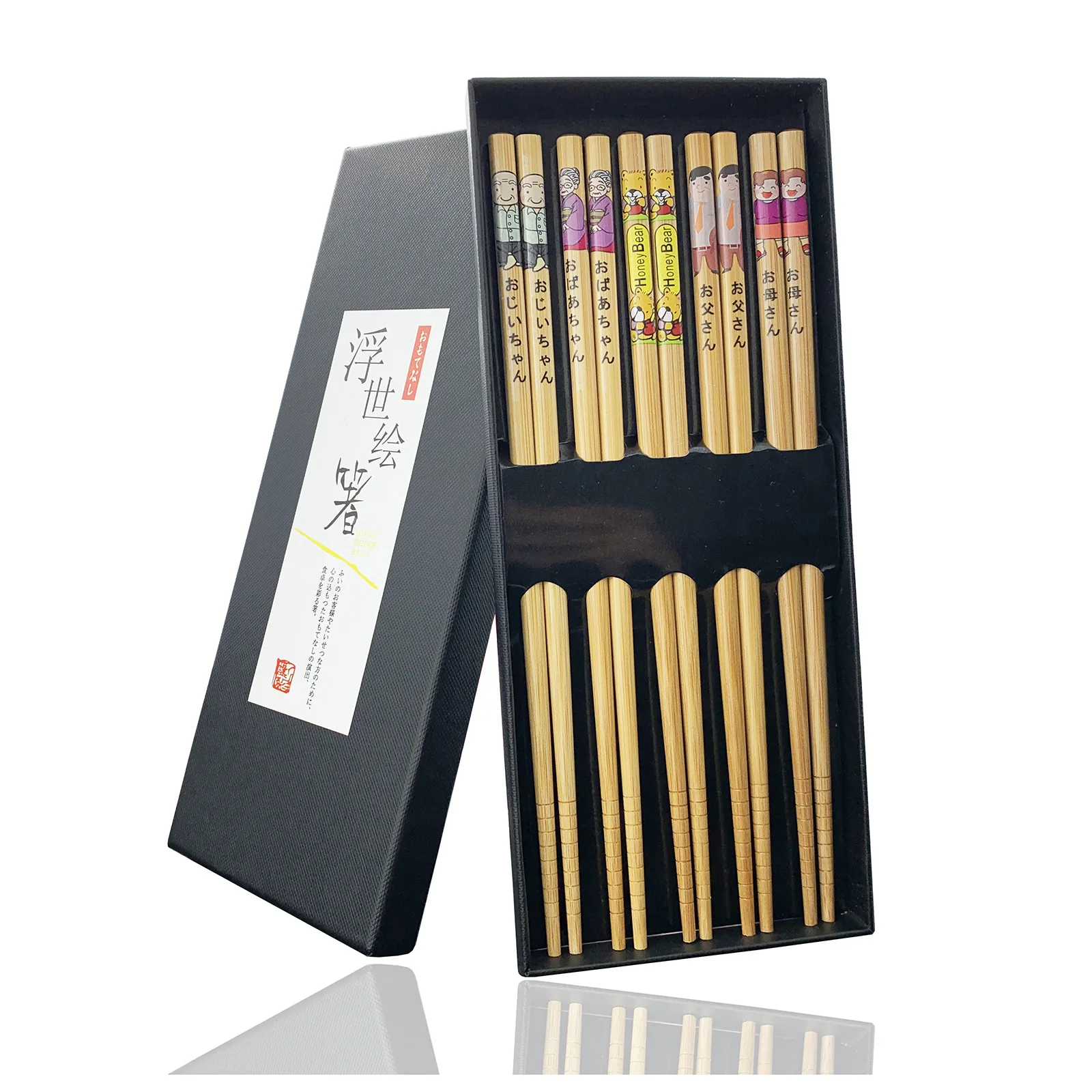 

5 pairs of gift boxes Japanese chopsticks sushi non-slip food sticks chopsticks reusable Chinese chopsticks tableware gifts