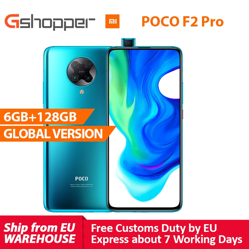 Глобальная версия смартфона Xiaomi Pocophone POCO F2 Pro 6 ГБ 128 Snapdragon 865 с 5G восьмиядерным