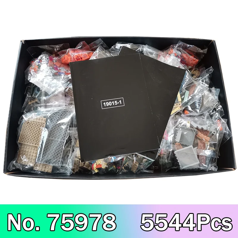 

In Stock Diagon Alley With Mini Figures Big Movie Magic Buidling Blocks 75978 5544Pcs Bricks Kids Education Toy Gifts