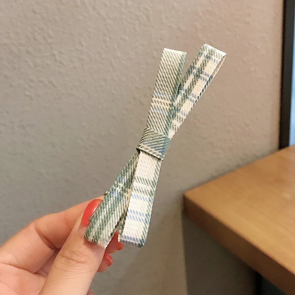 

Korean Style Bow Plaid Hair Bows With Clip For Girls Plaid Hair Clips Barrettes Hairpins Headwear Hair Accessories