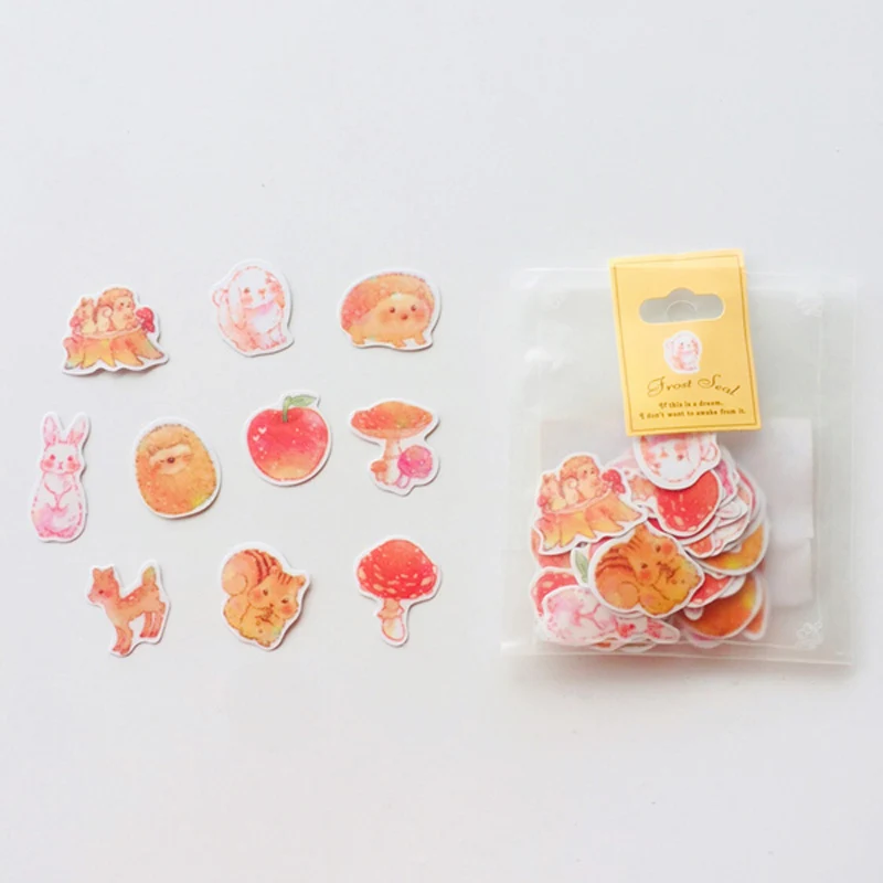 

60 pcs /Pack Pets Rabbit Hedgehog DIY Decorative Stickers Diary Phone Bottle Decoration