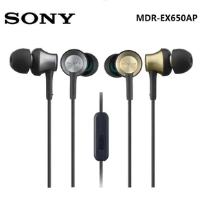 original sony earphone ex650ap in ear metal earbuds with mic for xperia 1 10 plus xz1 xz2 xz3 premium x xa1 xa2 xzs free global shipping