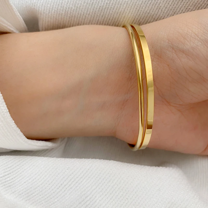 Изящный простой тонкий Простой браслет GHIDBK минималистский геометрический