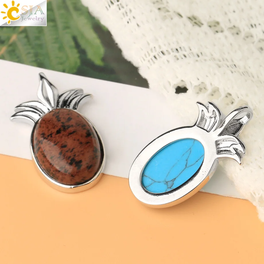 CSJA натуральный камень подвеска кабошон бисер розовый кварц Рейки Кристалл