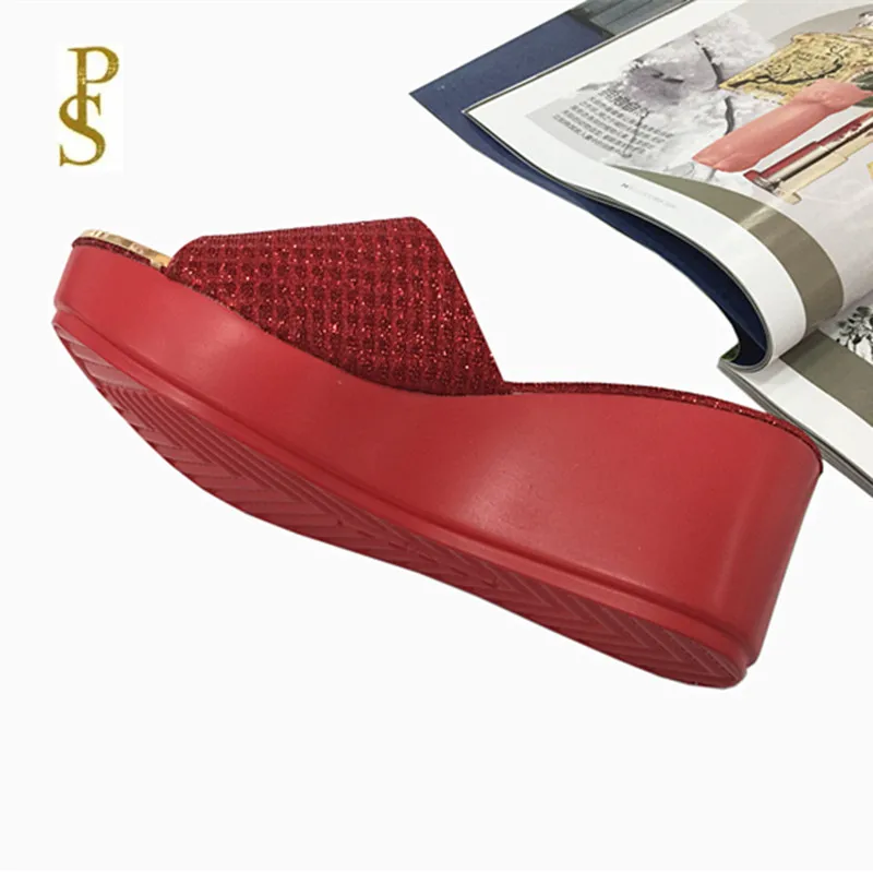 Блестящая женская обувь удобные туфли на танкетке для женщин легкая с