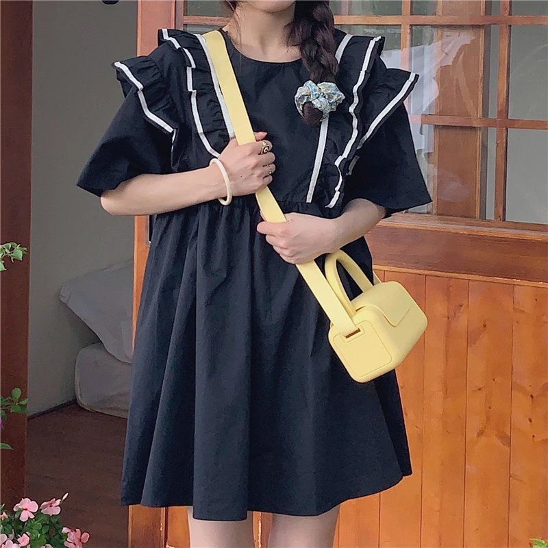 

Make firm offers han edition easy to bump color black fungus and dust short-sleeved dress