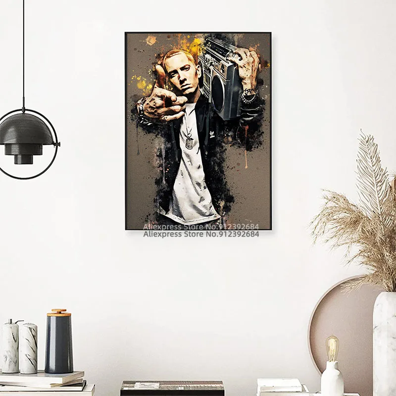 Плакаты и принты Eminem Singer искусство на стену картины для декора гостиной | Дом сад