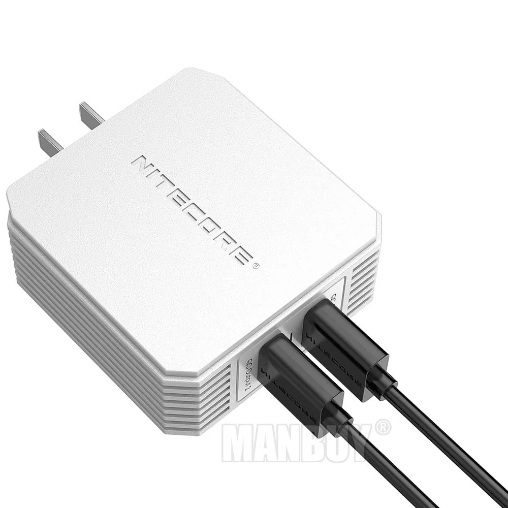NITECORE UA42Q 2-Port QC 3.0 2.0 USB Adapter Available Dual Ports Efficient High-speed Charging With Authentication Code | Лампы и