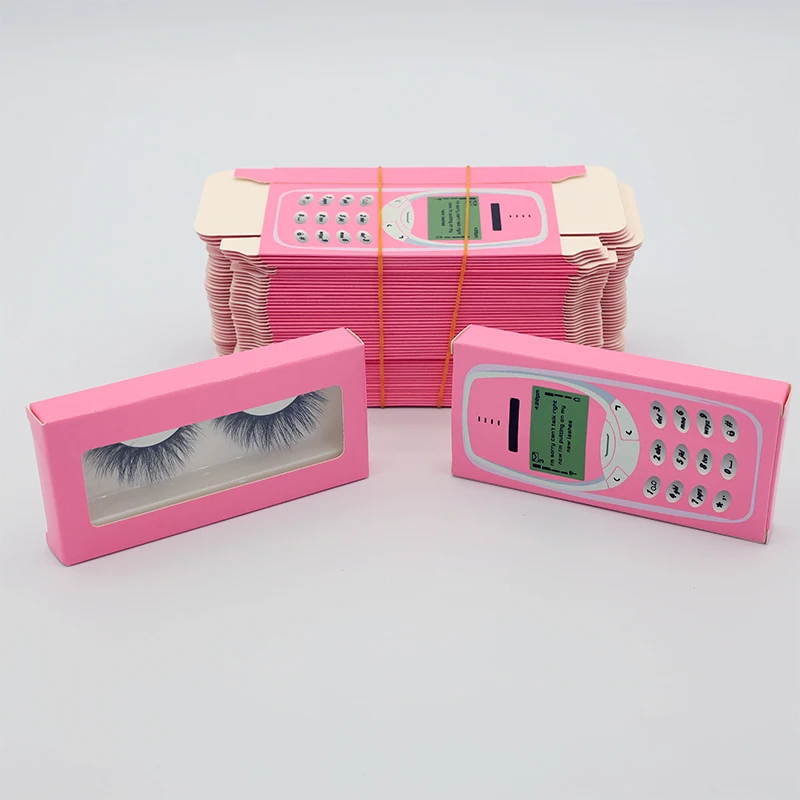 Картонная коробка для накладных ресниц прямоугольная пустая косметическая
