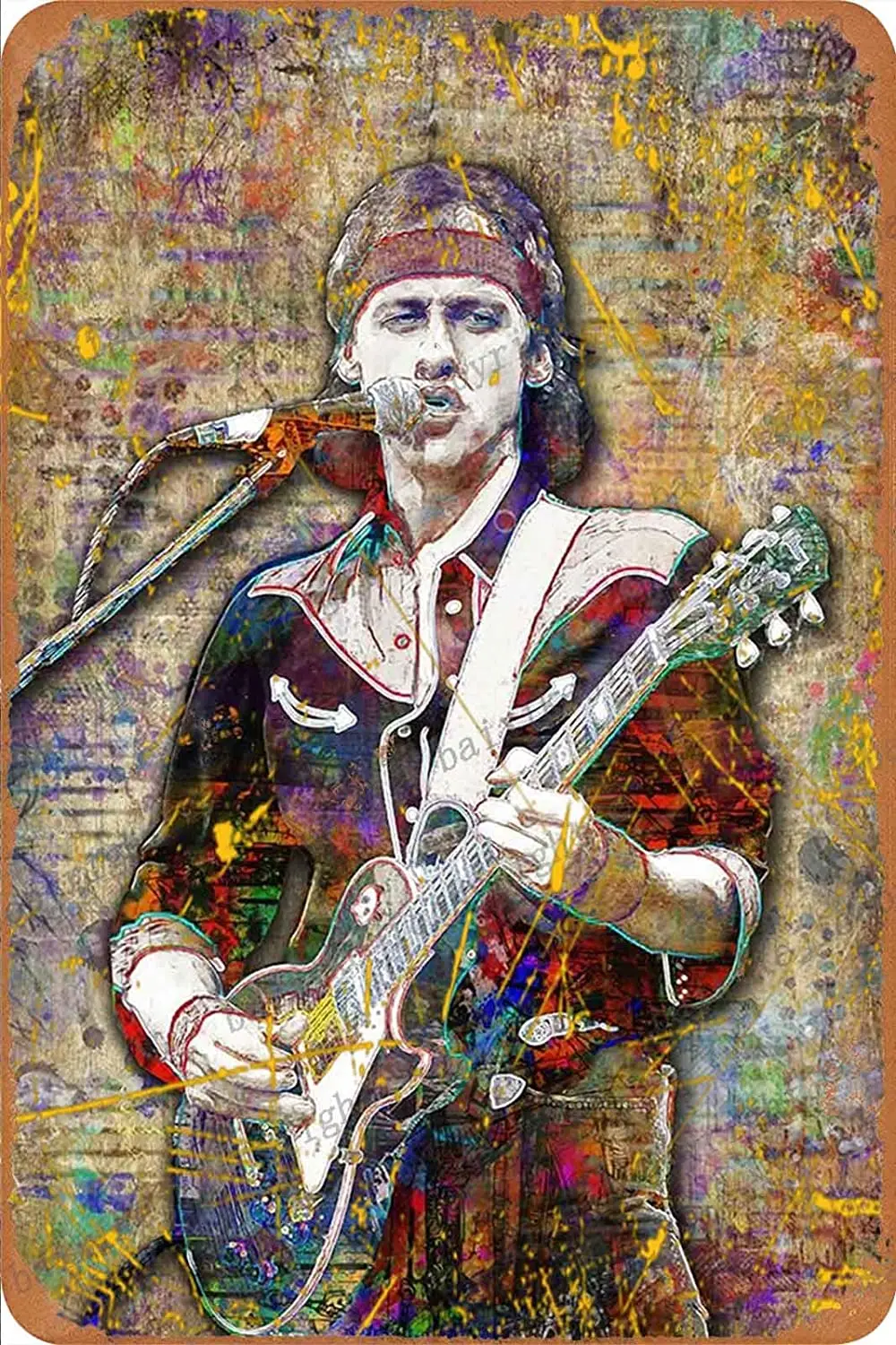 

Mark Knopfler poster for dire Tin Sign Vintage Metal Sign Poster Home Wall Decor Cafe Bar Pub Club Gift
