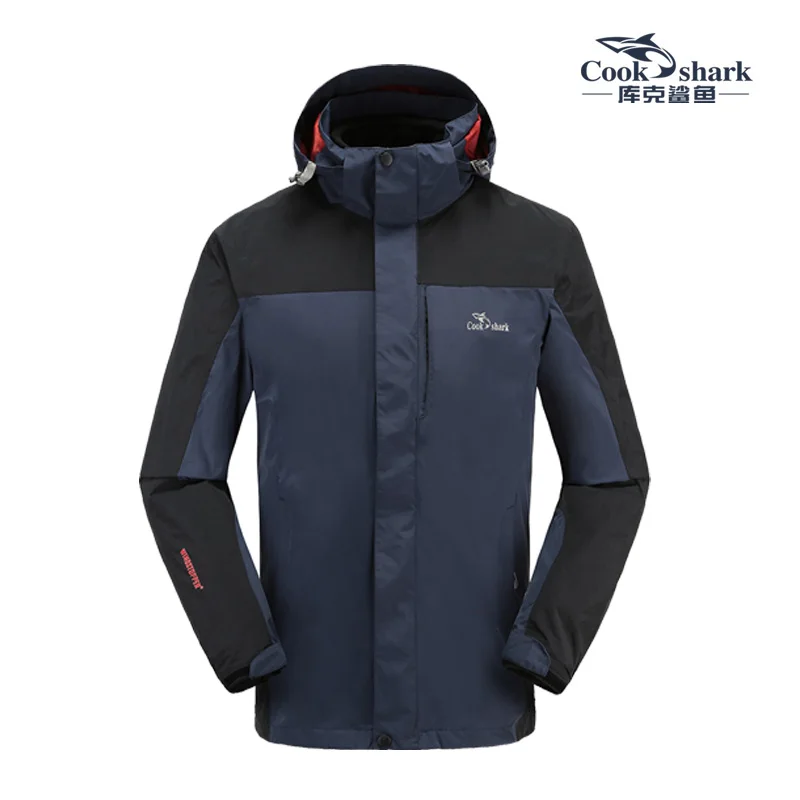 Cook Shark 2020 outdoor jacket mens velvet padded windbreaker mens fashion jacket autumn and winter clothing