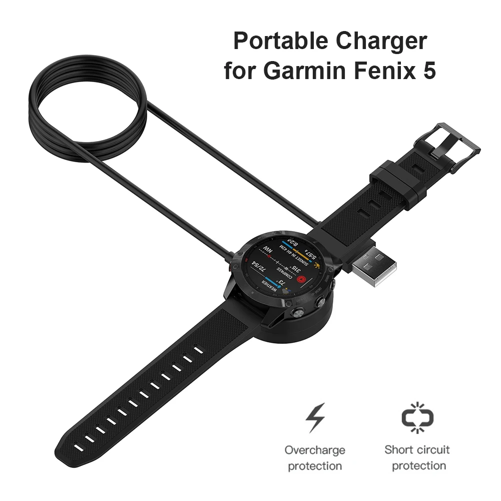 Зарядный USB-кабель для Garmin Fenix 5/5S/5X Plus 6/6S/6X Pro Sapphire CAME Vivoactive 4/3 945 45 Quatix 5 - купить по