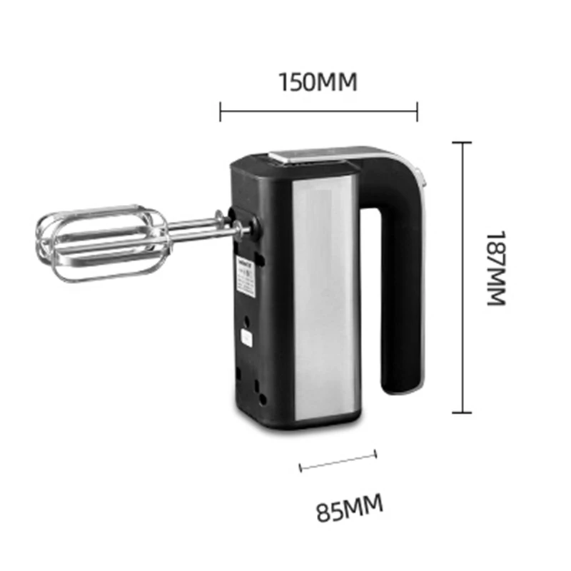 

2Pcs DHL 5 Speeds Food Mixers Stainless Steel Dough Mixer Egg Beater Dough Blender With Electric Mixer For Kitchen Cooking 220V