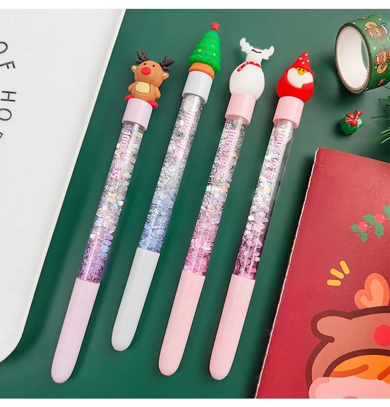 

0.5mm Christmas Cute Animal Cartoon Ballpoint Pen School Office Supply Stationery Papelaria Escolar Multicolored Pens Colorful