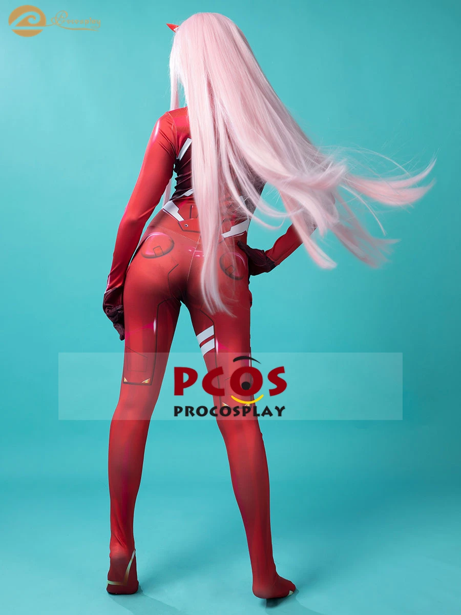 

ProCosplay DARLING in the FRANXX 02 Zero Two Red Tight Cosplay Costume Halloween Worker Pilot mp005636