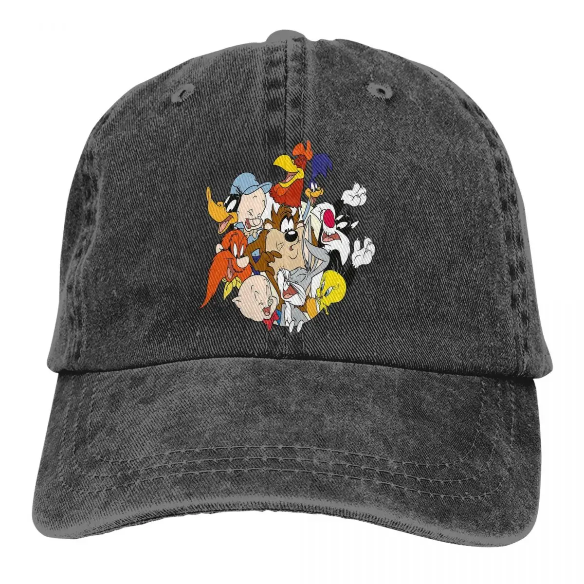 

Washed Men's Baseball Cap Characters Trucker Snapback Caps Dad Hat Space Jam Rabbits Comedy Film Golf Hats