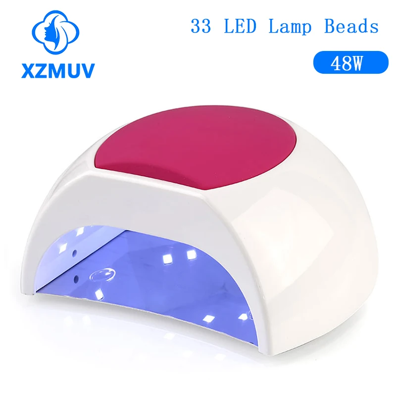 

Лампа для ногтей XZMUV 2C, УФ светодиодный ная лампа для сушки гель-лака с умным датчиком, оборудование для маникюра и салона, 48 Вт